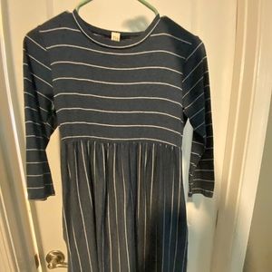 Flamingo Striped Cotton Blend Dress